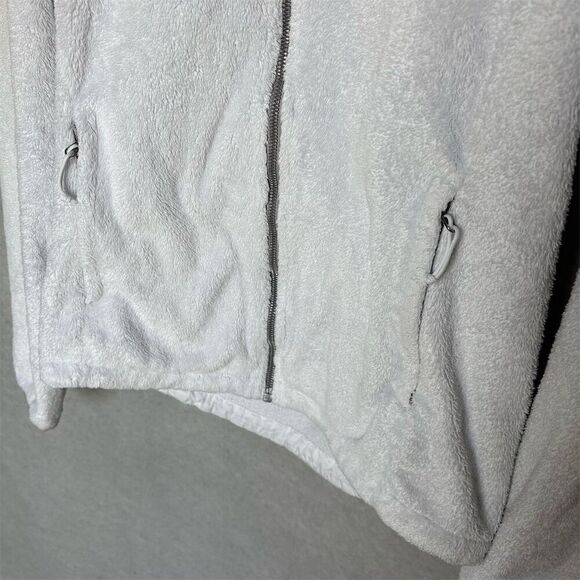 The North Face Women's Fleece Jacket Light Blue Size M Full Zip Mock Neck - Picture 2 of 7
